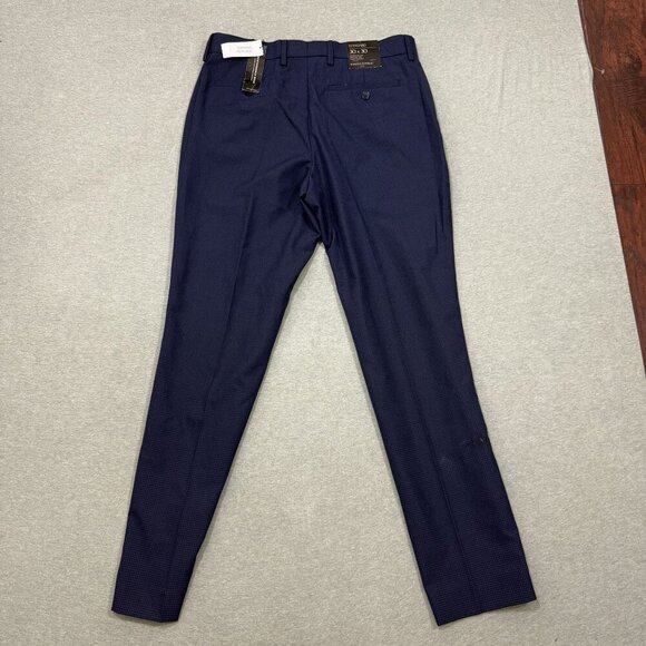 Banana Republic Pants Mens 30X30 Checkered Blue Stretch Standard Fit Performance - Picture 8 of 9